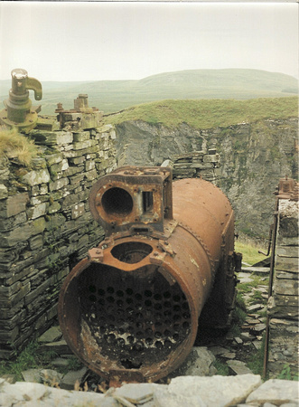 Boiler of a stationary team engine at Cwt y Bugail mine