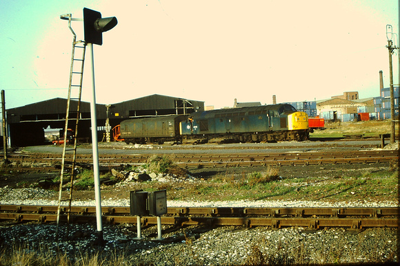 Class 40 shunting at Alexandra Dock on the Bootle branch, Liverpool
