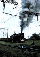 A volcanic eruption from a Ty51 2-10-0 on the 'sand railway'