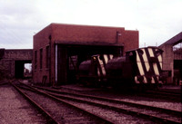 Locos outside the shed at agecroft Power Station