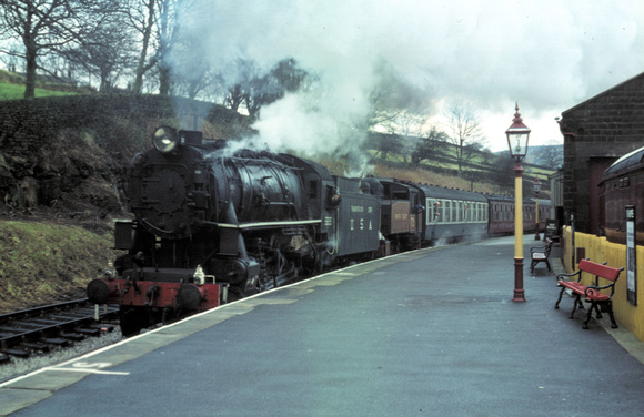 US built S160 'Big Jim and 'USA' tank 30072 at Oxenhope, Keighley and Worth Valley Railway.
