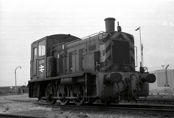British Railways 03 diesel at Birkenhead Docks
