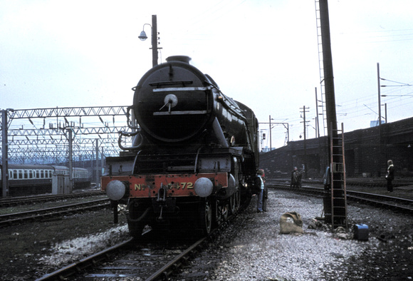 4472 'Flying Scotsman' at Edge Hill depot Liverpool after its repatriation from the USA