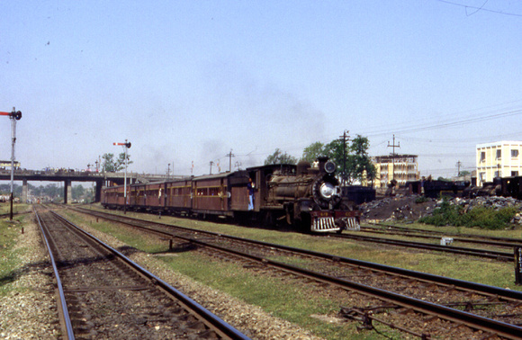 CC class pacific approaching Ranchi in Bihar. 1983