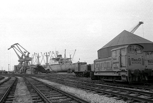 REA locos parked at Duke Street Birkenhead Docks