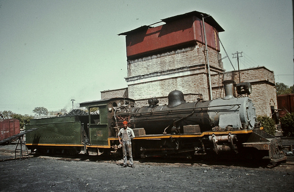 NM pacific 608 at the service point in Gwalior yard.1983