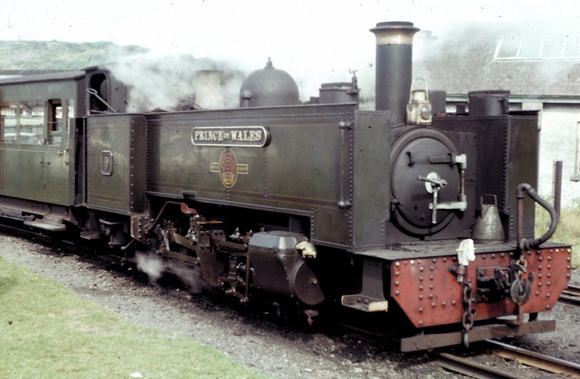 Vale of Rheidol No 9 'Prince of Wales' in BR green livery.1960s shot
