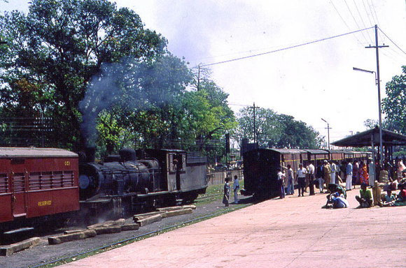 WG on the broad gauge and CC pacific on the narrow gauge at Ranchi 1982
