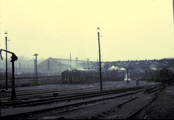 A general view of the shed near the end of the steam era.1967