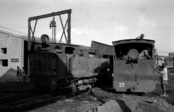 Dehri Rohtas Railway A/1 2-8-4 tank #17 [Hudswell Clark 1005 of 1913] and ex Kalka K class 2-6-2 tank #27 [built by North British Loco Co as works number 18787 in 1909]