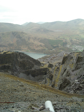 View towards Llyn Peris across on of the workings on the Garret side
