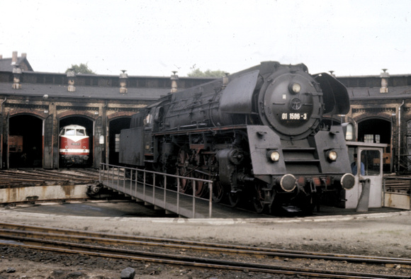 Coal fired 01.1 pacidic 01.1506 at Berlin Schoneweide depot.