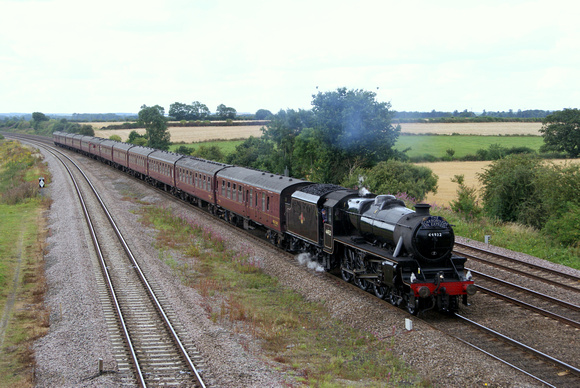 'Black 5' 44932 on the Scarborough Spa Express near Colton Junction. 14/08/12