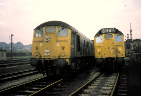 Class 24 and Class 25s outside the shed