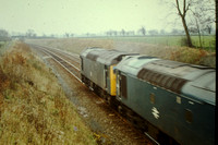 A pair of Class 25s on a special working between Wrexham and Chester when that line was still double track.