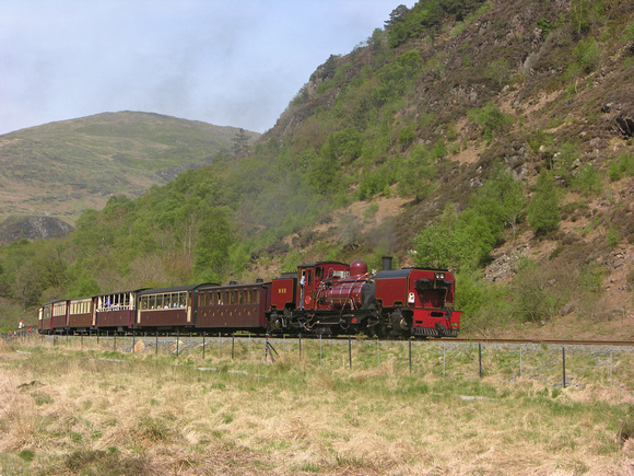 Welsh Highland Railway ex South African Railways Beyer Garret in Aberglaslyn Pass