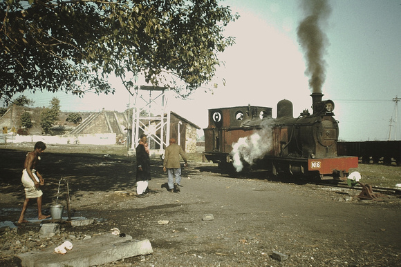 A peaceful scene at Dehri on Sone with No 6, an 0-6-4 tank built by Avonside in 1926,works number 1982.
