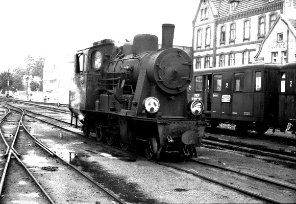 Tyn6 2-6-2 tank at Gryfice on the metre gauge system in northern Poland