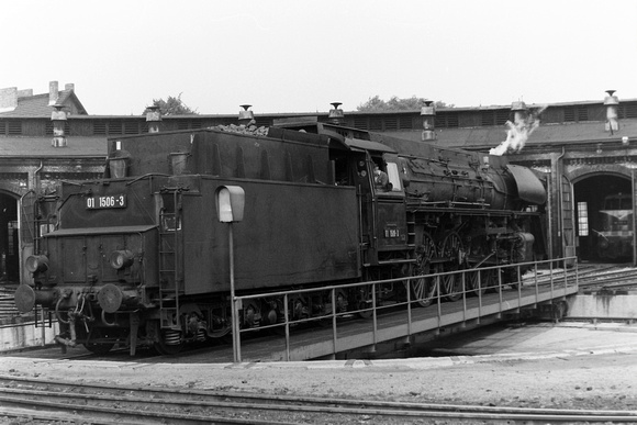 Coal fired rebuilt )1.15 pacific at Berlin Schoneweide depot