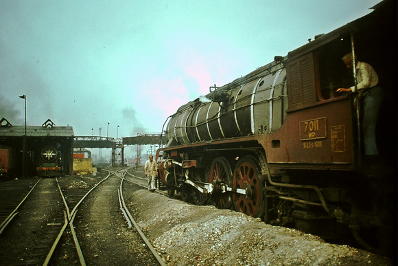 WP 7011 at Agra BG depot.1980