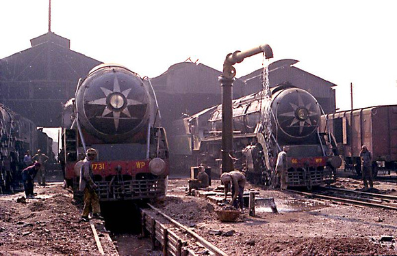 WP pacifics at Agra Cantonment shed