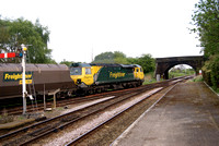 70011 at Helsby on a Ellesmere Port to Fiddlers Ferry coal hoppers.