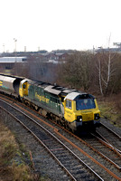 Freightliner 70004 at Warrington Low Level 23/01/12
