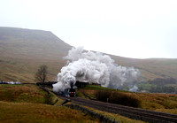 34067 'Tangmere' Climbing out of Mallerstang on the CME 12/04/12
