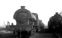 Ex LNER J94 0-6-0ST 68066 and J39 0-6-0 64955 at Bidston shed 1961
