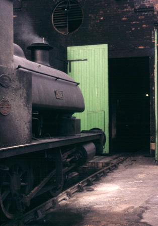 'No 2' ouside the engine shed at Holwell.