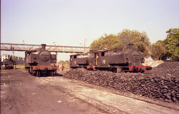 Locos at the Bombay Port Trust loco shed