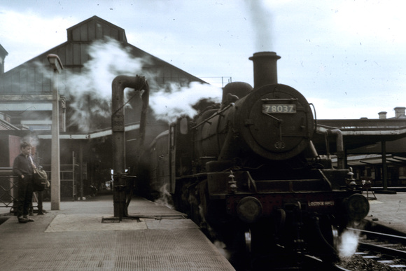 BR Class 2 2-6-0 78037 at Preston.